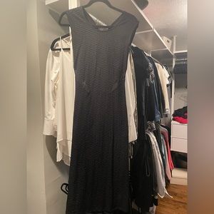 Opening Ceremony - textures sleeveless dress, with mesh side and back cutouts